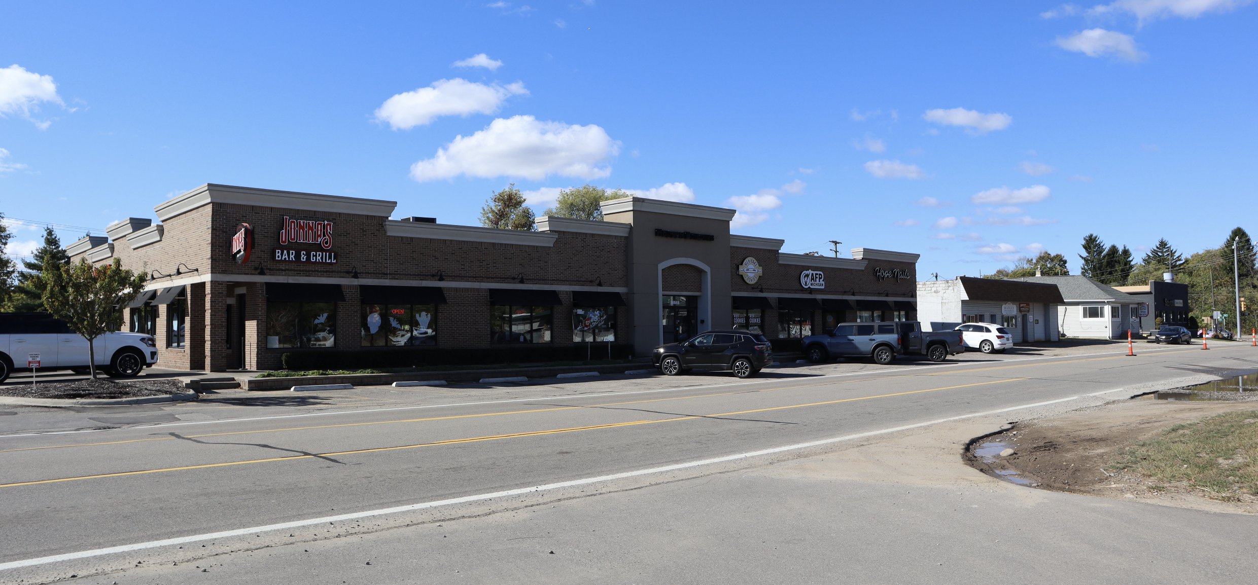 Iowa background with shops
